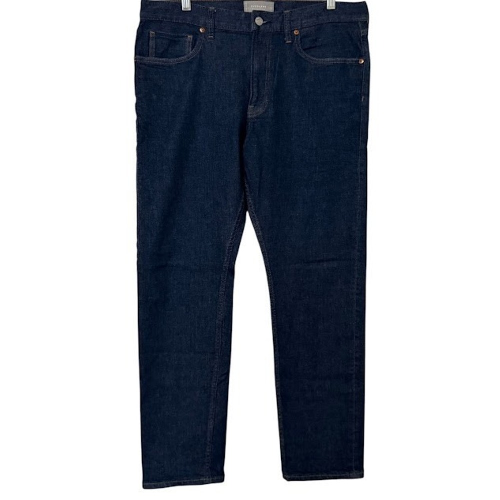 Everlane The Selvidge Slim Fit Organic Cotton Dark Wash Jeans Mens 34 x 30